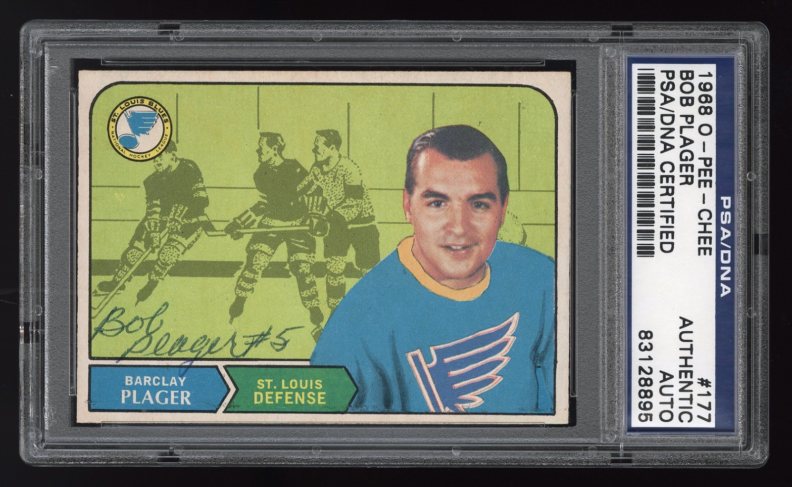 Barclay Plager #177 Hockey Cards 1968 O-Pee-Chee trading card — raw and PSA graded price guide