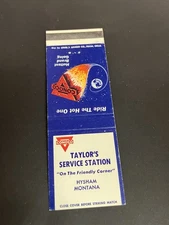 Vintage Montana Matchbook “TAYLOR'S CONOCO SERVICE STATION” Hysham