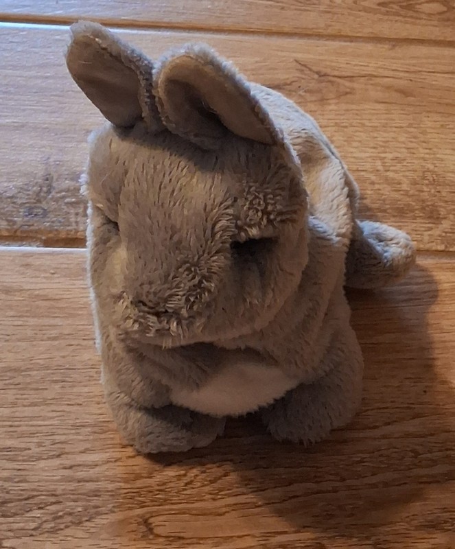 2004  Hasbro FurReal Friends:6" Interactive Plush Newborn Bunny Rabbit, Gray