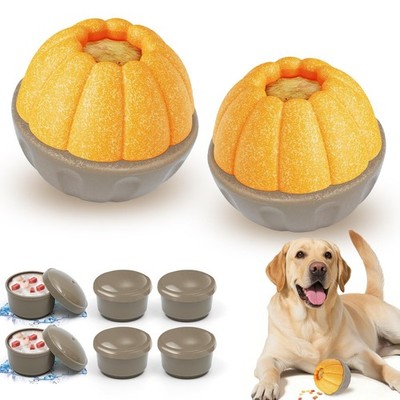 2 Pack Frozen Dog Treat Toy for Aggressive Chewers, Treat Dispensing Enrichme...
