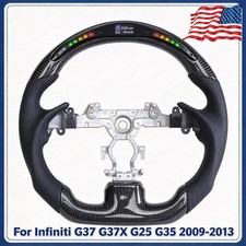 Real Carbon Fiber Led Steering Wheel For Infiniti G37 G37x G25 G35 2009-2013 Real Carbon Fiber Led Steering Wheel For Infiniti G37 G37x G25 G35 2009-2013