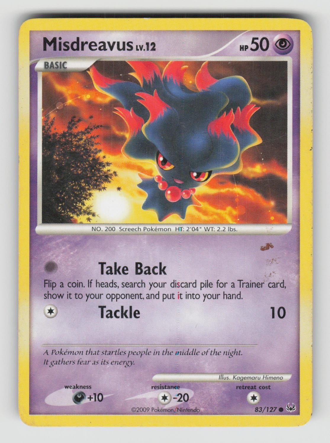 Misdreavus 83/127 Common Platinum Pokemon Heavily Played