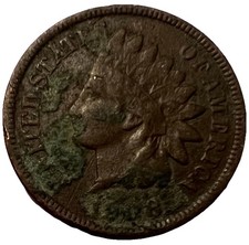 ⭐ Moneda de centavo cabeza india 1908 ⭐ - Envío combinado - Lote C66c