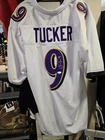 Justin Tucker Signed Baltimore Pro White Football Jersey (BECKETT)