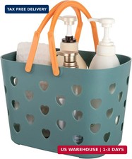 Portable Shower Caddy with Handle Plastic Shower Basket Organizer, Blue