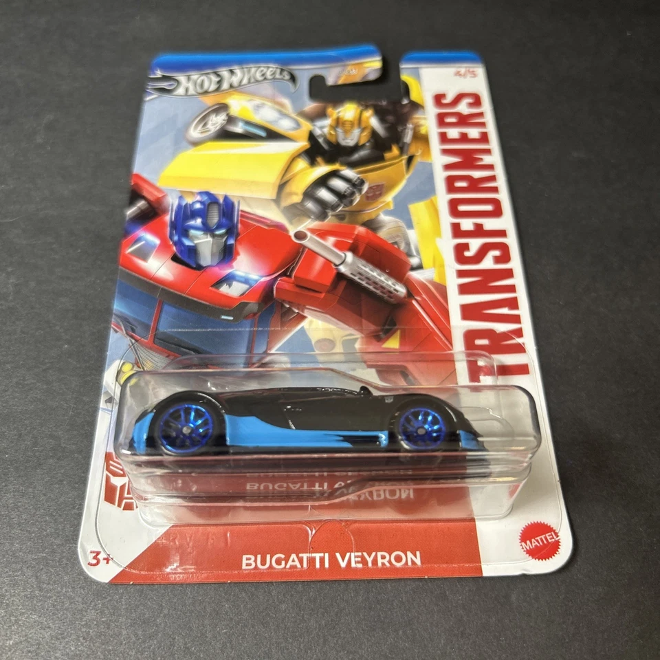 🔥🛞 2024 Hot Wheels Silver Label Transformers Series 4/5 Bugatti Veyron - Image 2 of 4