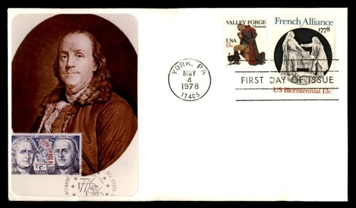 Mayfairstamps US FDC 1978 Ben Franklin French Alliance US Bicentennial First Day