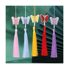 Korean Traditional Butterfly Norigae Hanbok Charm Embroidered Tassel Ornament