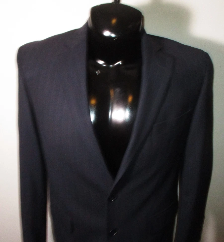BROOKS BROTHERS Navy Blue Wool 2 Pc Suit Men's Size 39 Short, 34X30 - Image 3 of 4