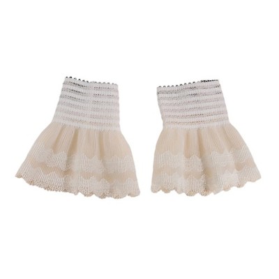 Lolitas Sheer Gloves Hand Sleeves Fingerless Gloves Layered Ruffle Wrist Cuffs