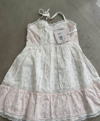 LoveShackFancy x Target Girls Ditsy Floral Halter Dress Light Pink NWT 9