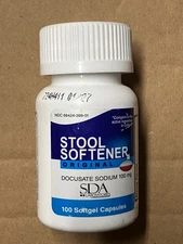 SDA Stool Softener Original Docusate Sodium 100 mg - 100 Capsules