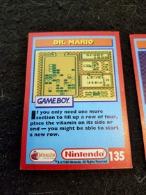 1993 Merlin Nintendo Dr Mario (NES/GB) Cards - Lot of 2 (#133, 135) Retro 90s