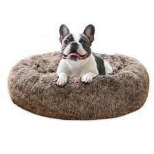 JOLLYVOGUE Calming Dog Bed Medium Size Dog, 31in Donut Washable Medium Pet Bed,