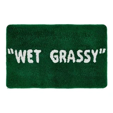Wet Grassy Rug, Non-Slip Wet Grassy Green Carpet, Aesthetic Area Grass Rug, C...