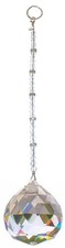 Sun Catcher Crystal Rear View Mirror Car Charm Ornament Hanging Pendent 30mm ...
