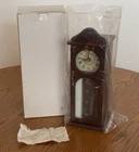 NOS Vintage AVON Timekeeper Jewelry Clock Mahogany Wood Cabinet Box Dated 1996