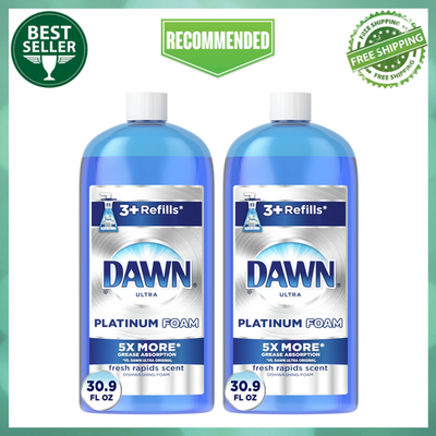 #ad #ad Dawn Ultra Platinum Foam Dishwashing Foam Fresh Rapids Scent 30.9 fl oz 2pk $16.99