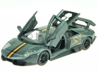 Lamborghini Murcielago Lp 670-4 Sv Grau-Orange Modellauto Bburago 1:24