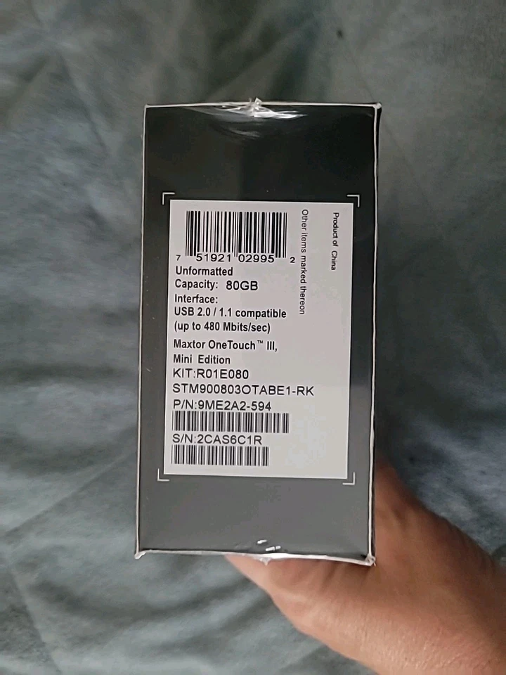 NEW & Sealed Maxtor OneTouch III Mini Edition 80GB External Hard Drive USB - Image 3 of 4