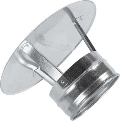 6 Inch Galvanized Steel Rain Cap - round Roof Chimney Cap - Vent Roof Cover - Ru