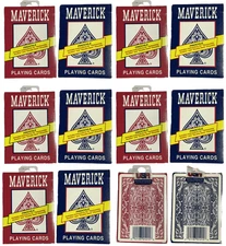 Lot 12 Maverick PINOCHLE 6 RD 6 BL Playing Cards Bicycle Made in Cincinnati Ohio