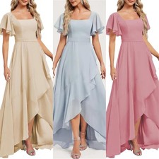 Damen Brautjungfernkleider Quadratischem Ausschnitt A-Linie Formelles Abendkleid