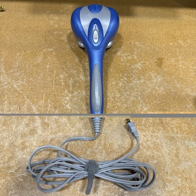 HoMEDICS Handheld Body Massager Wave Action WithHeat WV-50H Blue TESTED WORKING!