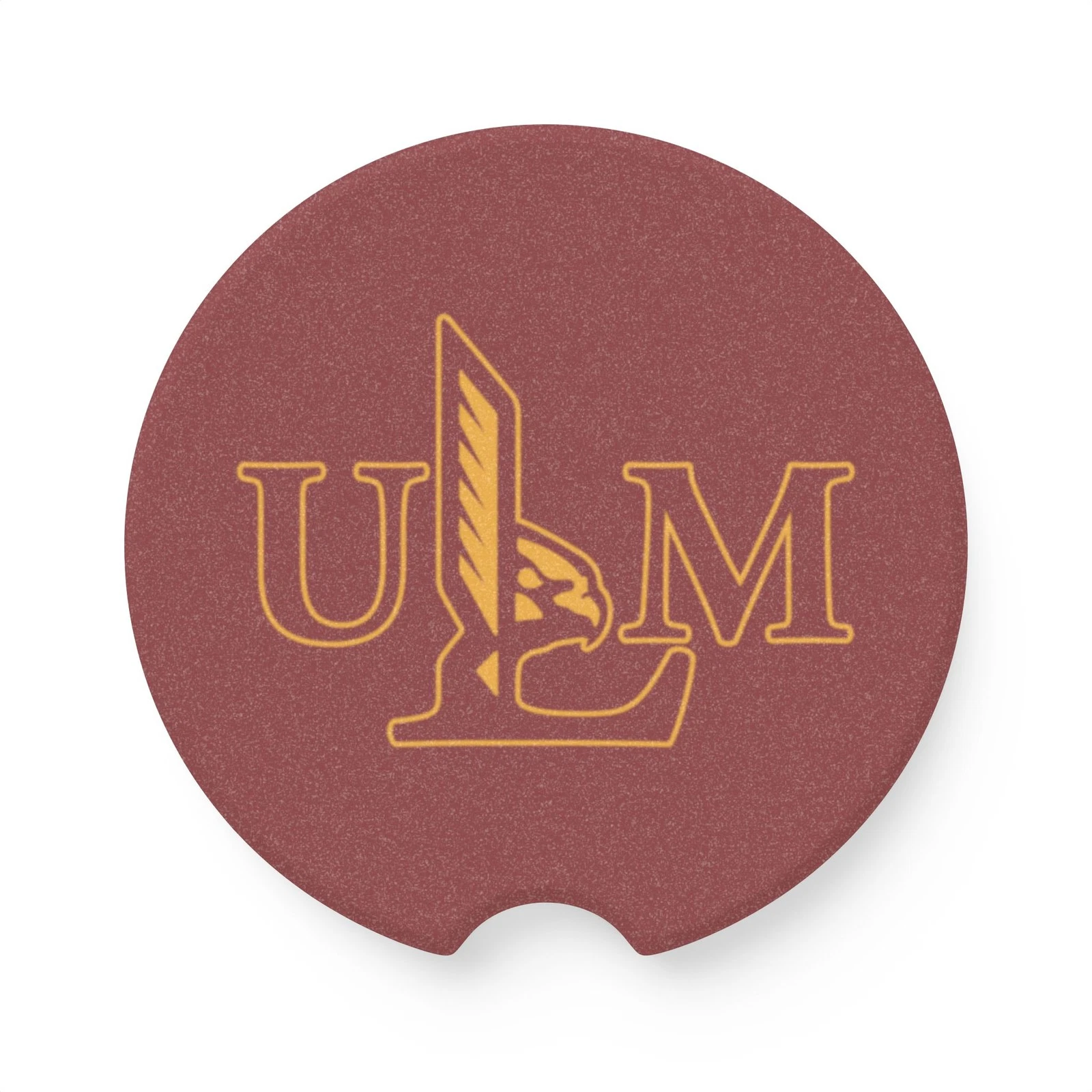 ULM Warhawks Soapstone Car Coaster – NCAA Cup Holder Insert for Car Decor