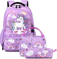 Backpack Unicorn for Girls School Preschool Backpack for Girls 3 in 1 School Boo