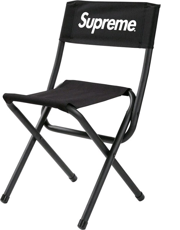 RARE Supreme COLEMAN Folding Camping Chair Black Metal Frame Canva Seat Portable