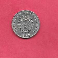 COSTA RICA KM189.3 1970 VF-VERY FINE CIRCULATED OLD VINTAGE 50 CENTIMOS COIN