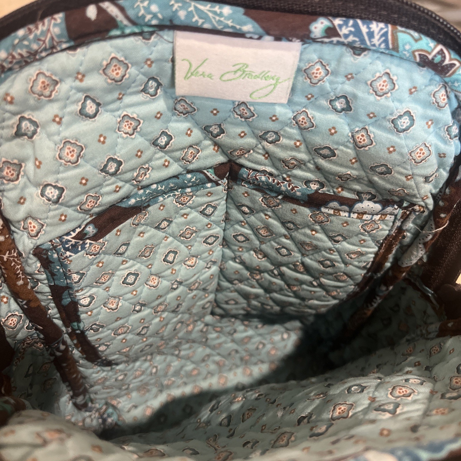 Vera Bradley Backpack Purse RETIRED Java Blue Pat… - image 6