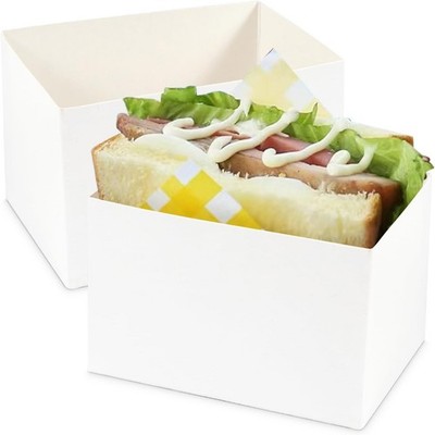 Kraft Sandwich Packaging - 50 Pcs Sandwich Paper Boxes Take Out Food Containers