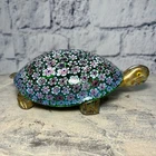 VTG ITALIAN MURANO MILLEFIORI ART GLASS TURTLE WITH GOLD FLECK - Broken Foot