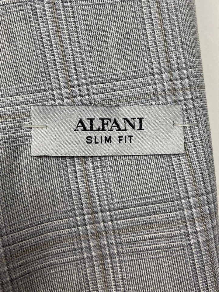 $360 NUEVO ALFANI Para Hombres 42L Gris Calce Ajustado Blazer Abrigo Deportivo Traje Chaqueta Foto 4 de 4