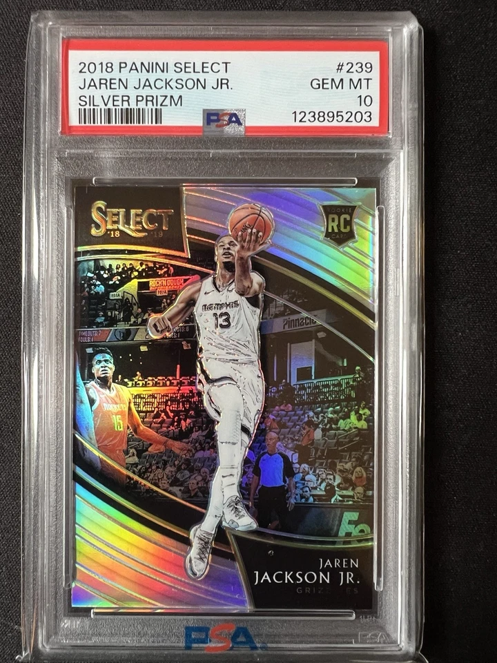 2018 Panini Select Courtside Jaren Jackson Jr. #239 Silver Prizm (RC) PSA 10 GEM - Image 3 of 4