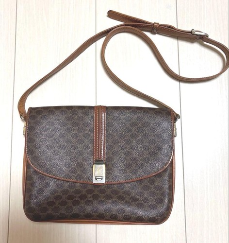 Celine Macadam Shoulder Bag Brown