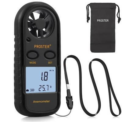 Anemometer Digital LCD Windgeschwindigkeitsmesser Luftdurchsatz Geschwindigke...