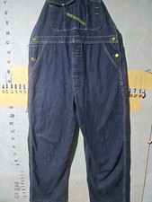 KEY Imperial Overalls Mens Large Blue Denim Bib Workwear Made in USA Carpenter