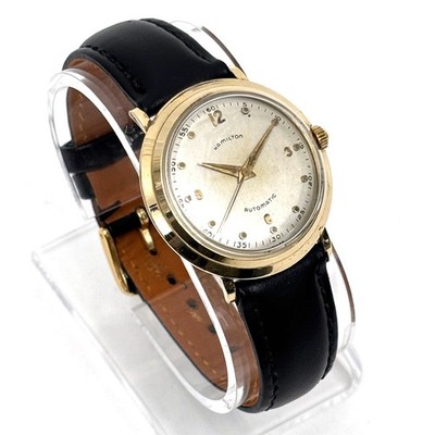Vintage 1956 Hamilton Automatic 34mm 10K GF UFO Case 17J Swiss Cal 661 K456 Runs