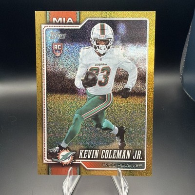 2026 Topps Flagship Kevin Coleman Jr Rookie Sand Glitter Gold #/50 Dolphins #337