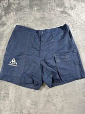 Vintage Le Coq Sportif Shorts Mens 36 Blue Lined Elastic Waist Running 70s 80s