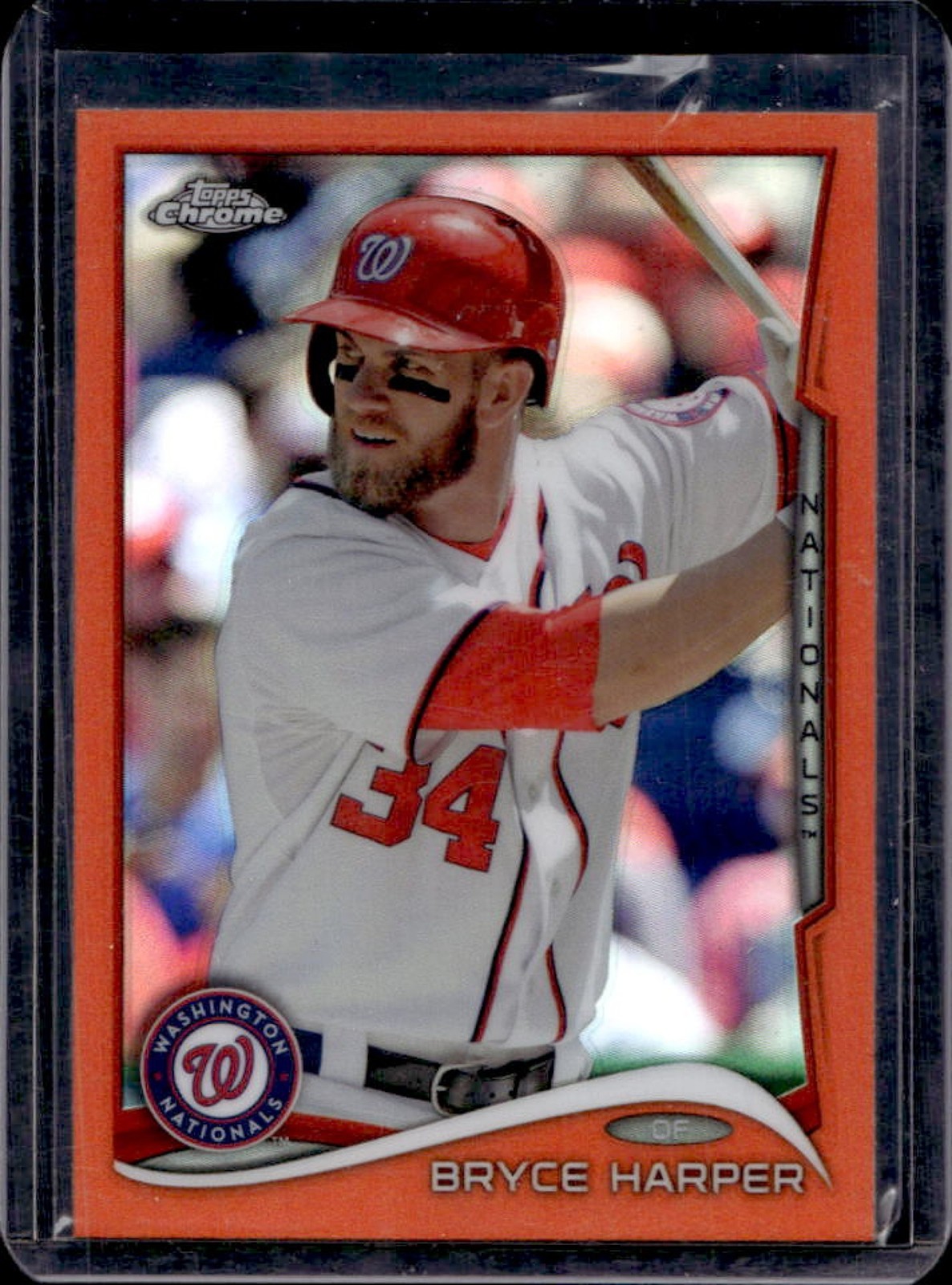 2014 Topps Chrome Bryce Harper Orange Refractor #150 Nationals