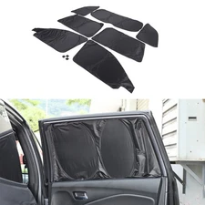 7PCS Black Car Full Window Sunshade Visor Protect Kit For Honda Pilot 2016-2022