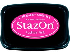 Tsukineko StazOn Stamp Pad, Fuchsia, SZ000082 1 fl oz