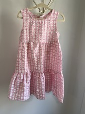 Wonder Nation Toddler Pink And White Summer Dress 3T With Small Stitchable Hole