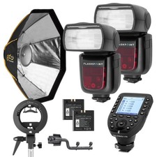 Flashpoint Zoom Li-ion 2 Speedlight Kit with R2 Pro MarkII Remote, EZ Softbox an