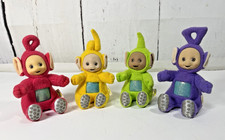 RARE VINTAGE 1998 PLAYSKOOL TELETUBBIES 6" PLUSH DOLLS COMPLETE SET OF 4