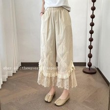 Ladies Victorian Bloomers Pants Renaissance Pettipants Ruffle Trousers Mori Girl